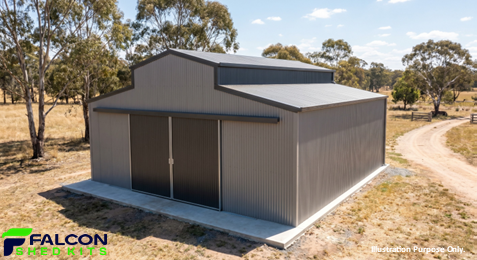 Falcon Shed Kits Barn Style with Sliding Doors
